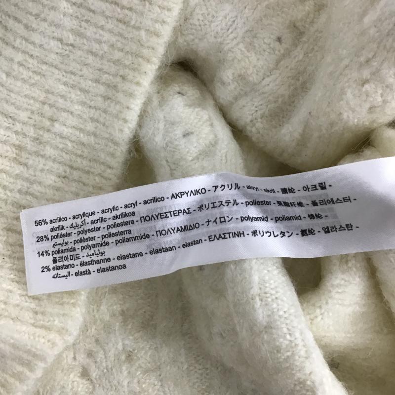 ザラ ZARA カーディガン 長袖 長袖カーディガン 前ボタン ニットカーディガン M アイボリー / アイボリー / レディース USED 古着 中古 10161399