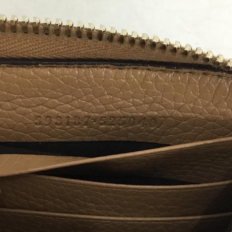 グッチ GUCCI 財布 長財布 ラウンドファスナー 598187 箱有 ワンポイント ベージュ / ベージュ / beige レディース USED 古着 中古 10161407