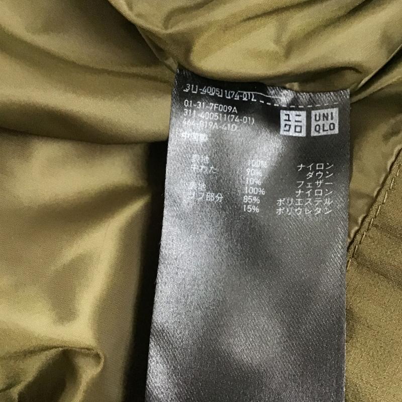 ユニクロ UNIQLO ジャケット、上着 ジャンパー、ブルゾン ジップアップダウンジャケット アウターフード付きジャケット M 無地 カーキ / カーキ / khaki メンズ USED 古着 中古 10161497