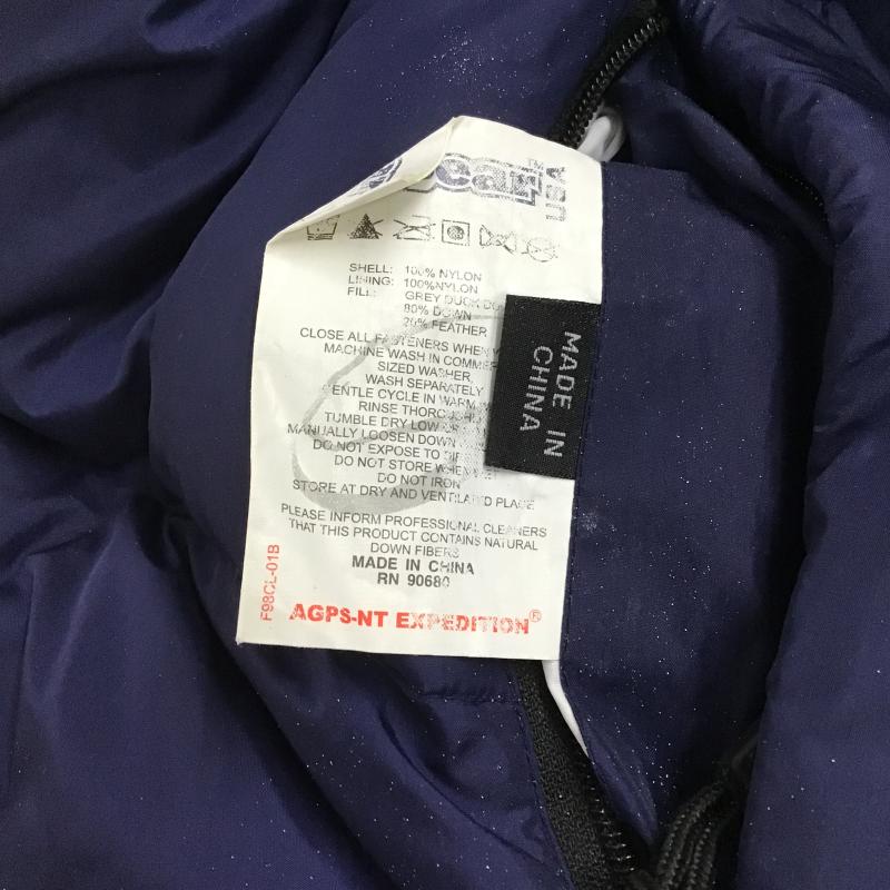 ベアー Bear USA ジャケット、上着 ダウンジャケット ジップアップダウンジャケット アウター L ロゴ、文字 紺 / ネイビー / navy メンズ USED 古着 中古 10161551