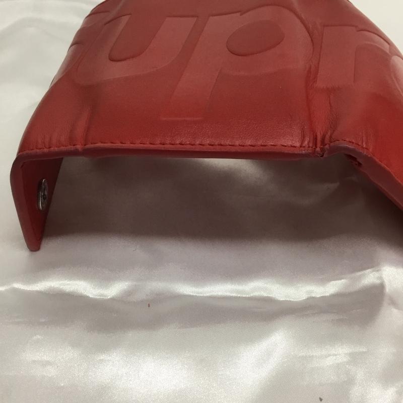 シュプリーム Supreme 財布 コンパクト財布 Leather Chain Wallet レザーチェーンウォレット 無地 赤 / レッド / red メンズ USED 古着 中古 10161758