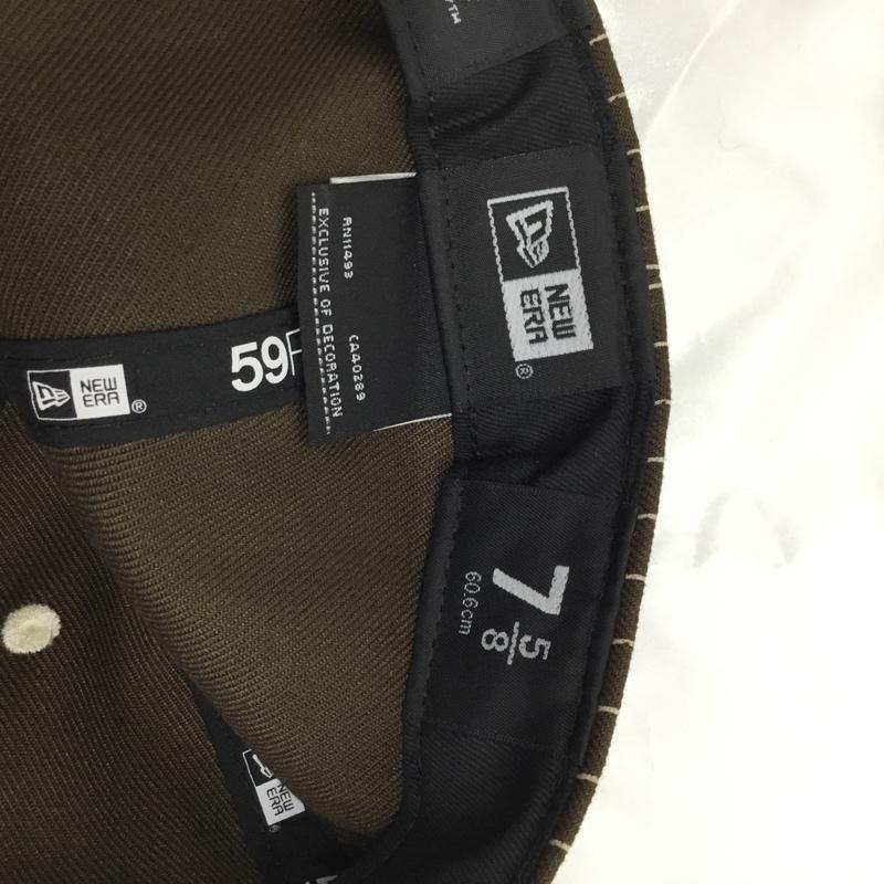 ニューエラ NEW ERA 帽子 キャップ 7 5/8 60.6cm ロゴ、文字 茶 / ブラウン / brown メンズ USED 古着 中古 10161763