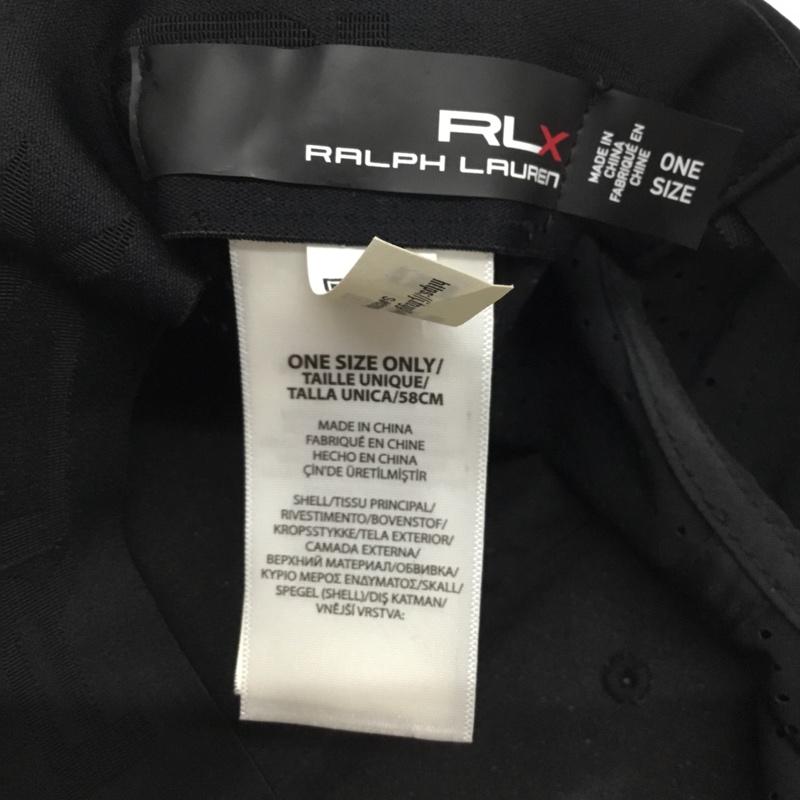 アールエルエックスラルフローレン RLXRALPHLAUREN 帽子 キャップ ONE SIZE ロゴ、文字 黒 / ブラック / black メンズ USED 古着 中古 10161764