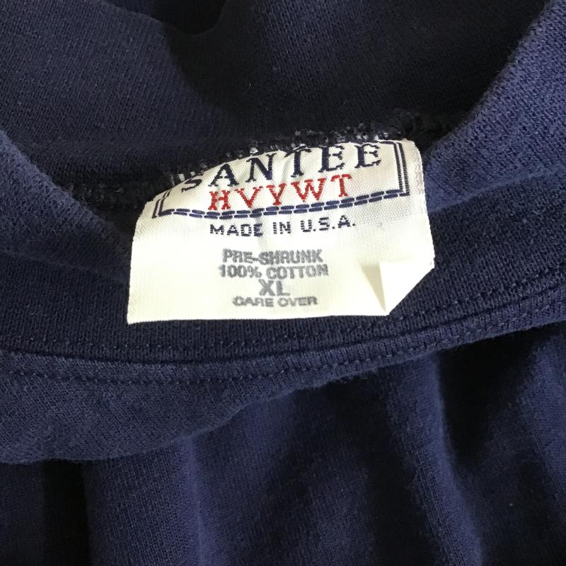 古着 USED カットソー 長袖 長袖カットソー 刺繍カットソー 古着 Santee XL ロゴ、文字 紺 / ネイビー / navy メンズ USED 古着 中古 10161779