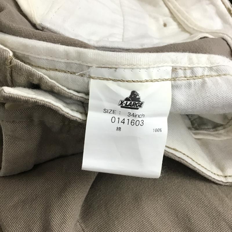 エクストララージ XLARGE パンツ ワークパンツ、ペインターパンツ 34 ロゴ、文字 ベージュ / ベージュ / beige メンズ USED 古着 中古 10161788