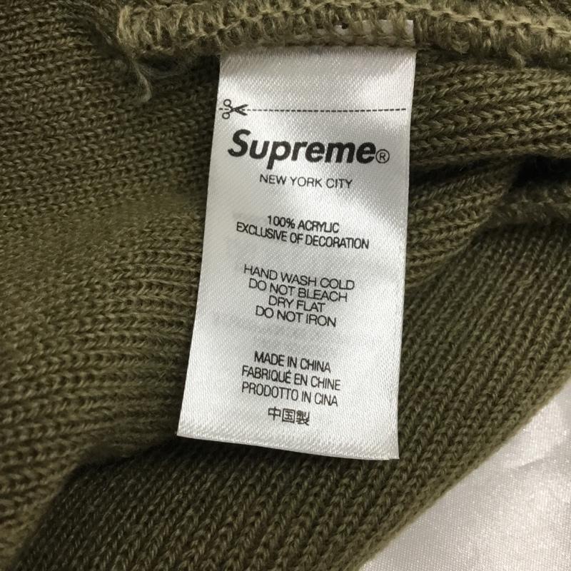 シュプリーム Supreme 帽子 ニット帽 motion logo beanie ロゴ、文字 カーキ / カーキ / khaki メンズ USED 古着 中古 10161836