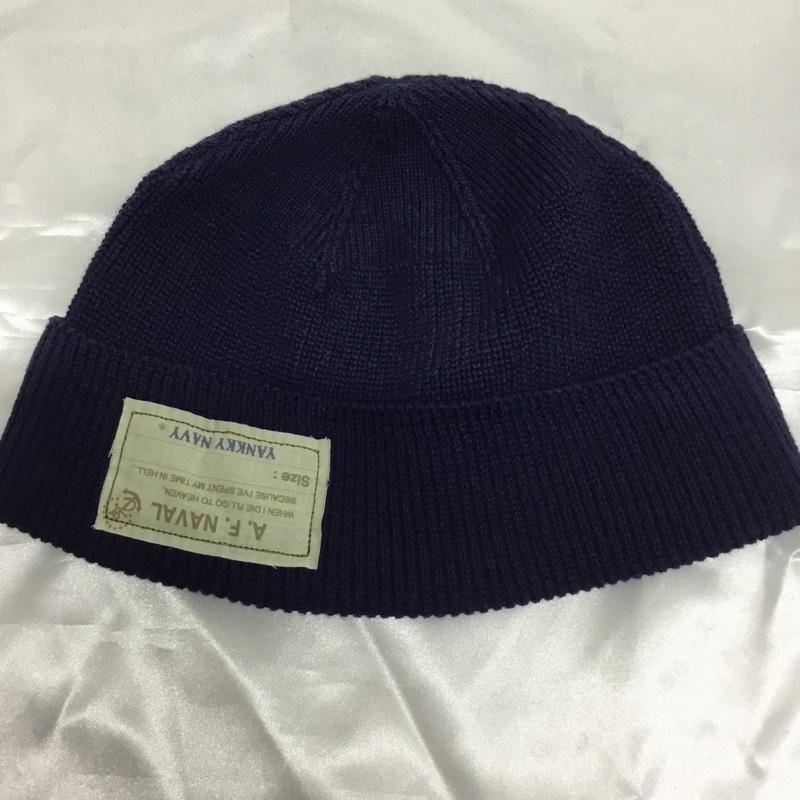 アンドファミリー ANDFAMILY 帽子 ニット帽 無地 紺 / ネイビー / navy メンズ USED 古着 中古 10161841