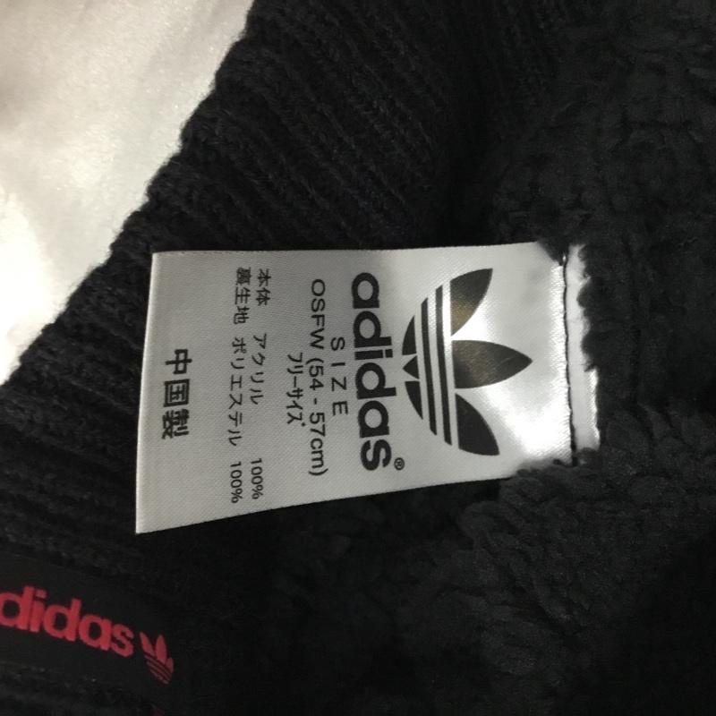 アディダス adidas 帽子 ニット帽 タグ付 黒 / ブラック / black X 桃 / ピンク / pink レディース USED 古着 中古 10161842
