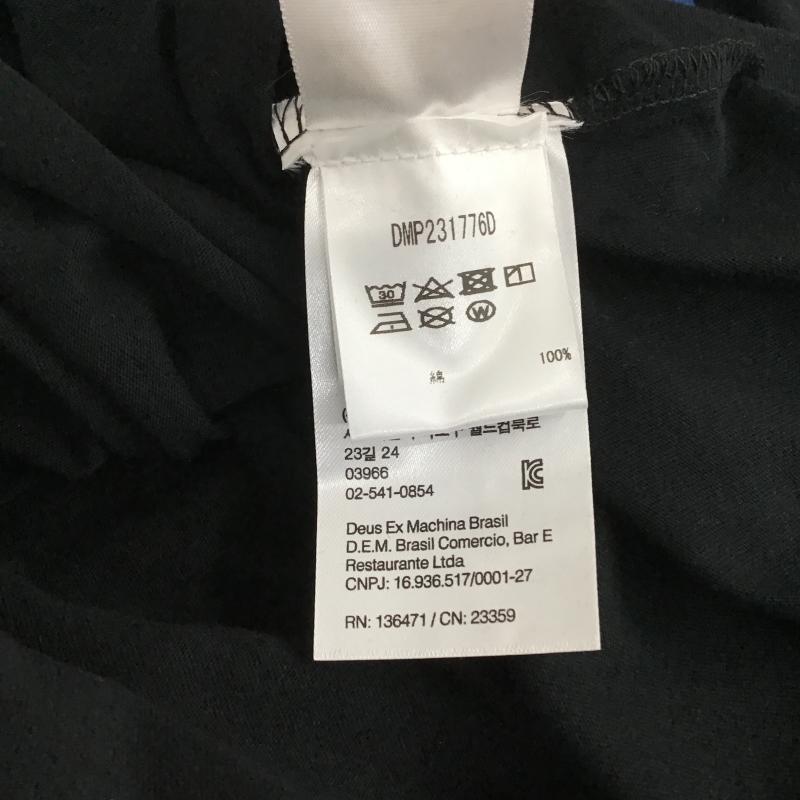 デウスエクスマキナ DEUS EX MACHINA Tシャツ 半袖 半袖カットソー プリントTシャツ クルーネックカットソー L ロゴ、文字 黒 / ブラック / black メンズ USED 古着 中古 10161854