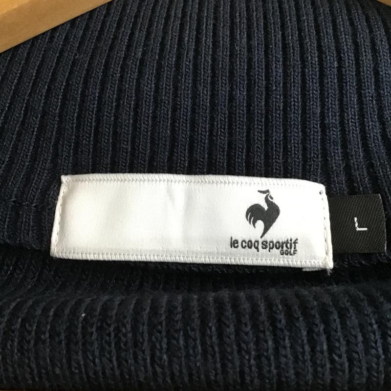 ルコックスポルティフ le coq sportif ジャケット、上着 ジャンパー、ブルゾン ジップアップジャケット ジャージ アウター L ロゴ、文字 紺 / ネイビー / navy メンズ USED 古着 中古 10161922