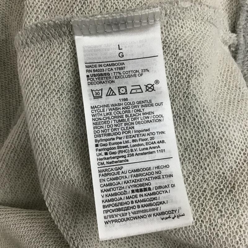 ギャップ GAP トレーナー 長袖 長袖トレーナー スウェット クルーネック プルオーバー L ロゴ、文字 灰 / グレー / gray メンズ USED 古着 中古 10161950