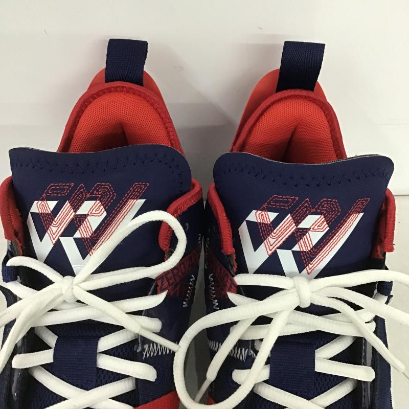 ナイキ NIKE スニーカー スニーカー DD4886-400 JORDAN WHY NOT ZER0.4 PF 26cm 26.0cm ロゴ、文字 白 / ホワイト / white X 紺 / ネイビー / navy X 赤 / レッド / red メンズ USED 古着 中古 10161963
