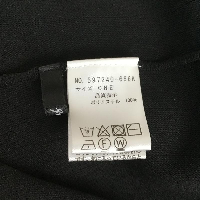 オズモーシスロフ OSMOSISLOAF ワンピース ロングスカート 597240-666K ストライプサロペットニットスカート ONE SIZE 無地 黒 / ブラック / black レディース USED 古着 中古 10162025
