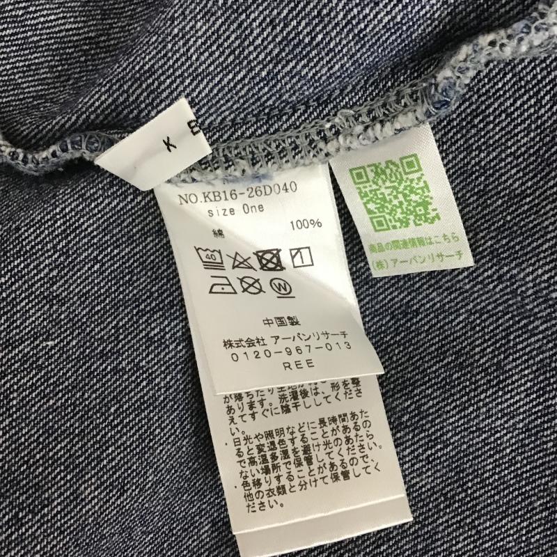 ケービーエフ KBF ワンピース ロングスカート KB16-26D040 肩フリル デニム ジャンパースカート ONE SIZE 無地 青 / ブルー / blue レディース USED 古着 中古 10162036