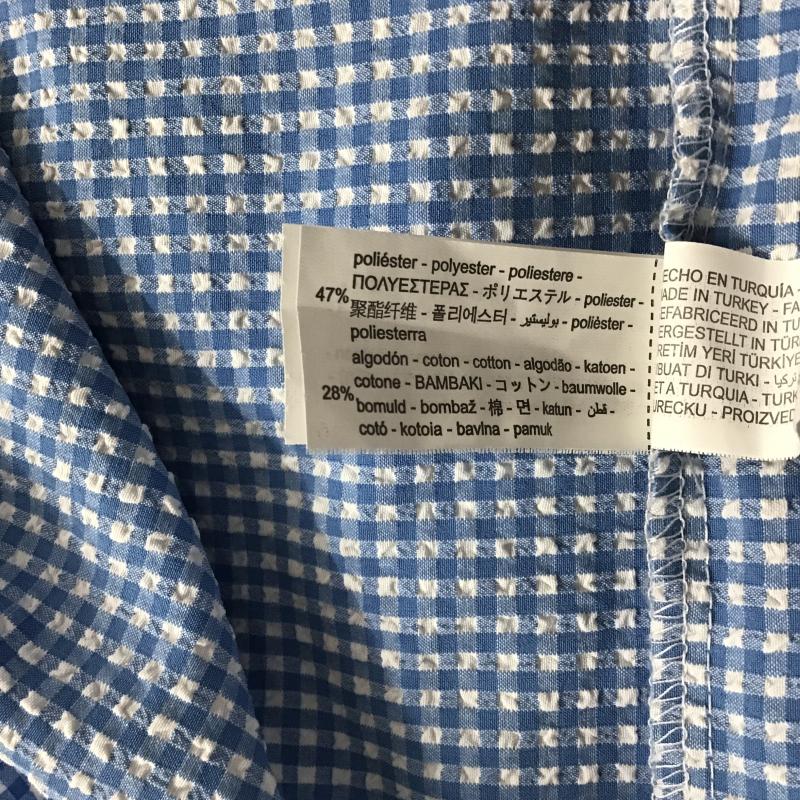 ザラ ZARA ワンピース ロングスカート M チェック 白 / ホワイト / white X 水色 / ライトブルー / レディース USED 古着 中古 10162049