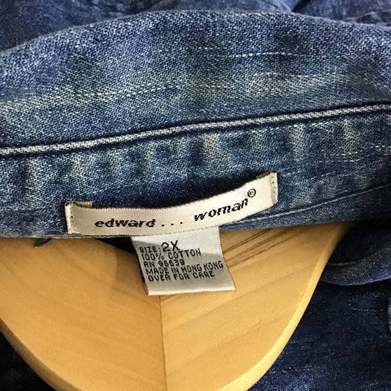 古着 USED シャツ、ブラウス 長袖 長袖シャツ デニムシャツ カラーシャツ XXL 無地 インディゴ / インディゴ / Indigo メンズ USED 古着 中古 10162124