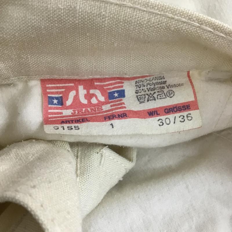 古着 USED パンツ デニム、ジーンズ スリムパンツ ストレッチパンツ カジュアルパンツ 古着 30インチ 無地 アイボリー / アイボリー / メンズ USED 古着 中古 10162143
