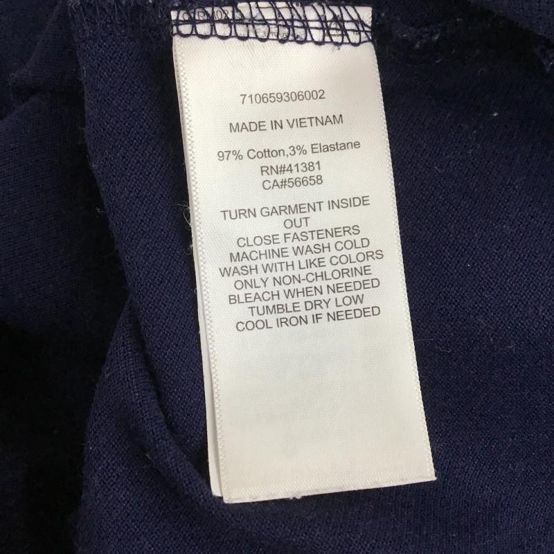 ポロラルフローレン POLO RALPH LAUREN ポロシャツ 半袖 半袖ポロシャツ カラーシャツ 半袖カットソー L ロゴ、文字 紺 / ネイビー / navy メンズ USED 古着 中古 10162147