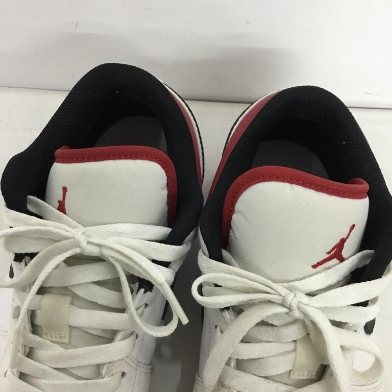 ナイキ NIKE スニーカー スニーカー 553558-118 28.5cm AIR JORDAN 1 LOW 28.5cm ロゴ、文字 白 / ホワイト / white X 黒 / ブラック / black X 赤 / レッド / red メンズ USED 古着 中古 10162148