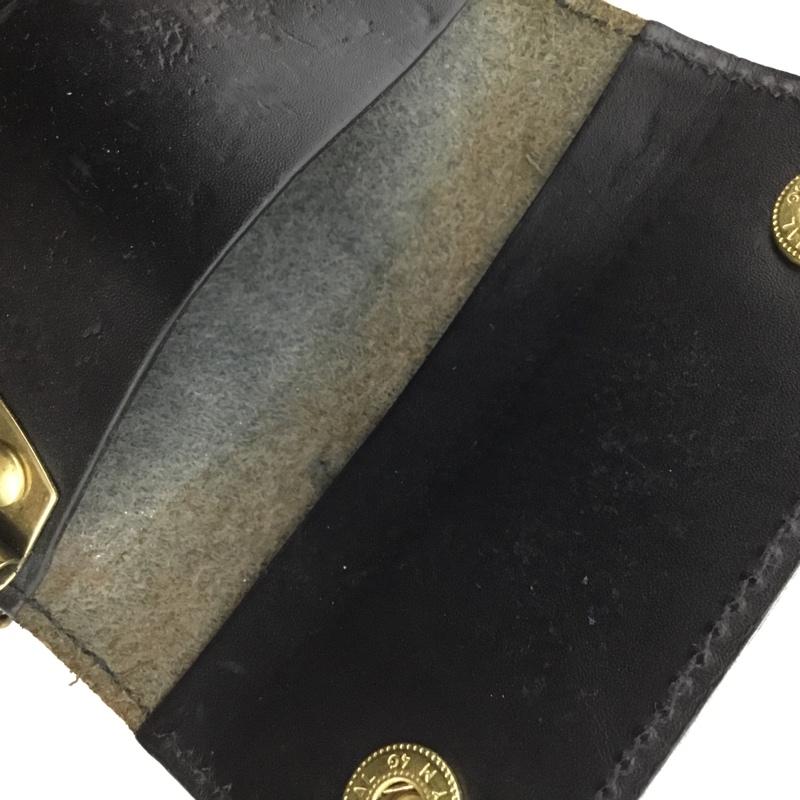 イルビゾンテ IL BISONTE キーケース キーケース 54152-3-09290 6連 キーリング付レザーキーケース ロゴ、文字 黒 / ブラック / black メンズ USED 古着 中古 10162197