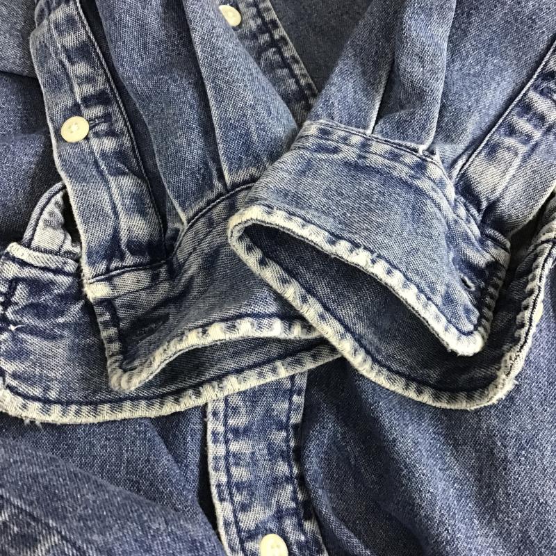 ラルフローレン RALPHLAUREN シャツ、ブラウス 長袖 長袖シャツ デニムシャツ M ロゴ、文字 インディゴ / インディゴ / Indigo メンズ USED 古着 中古 10162307