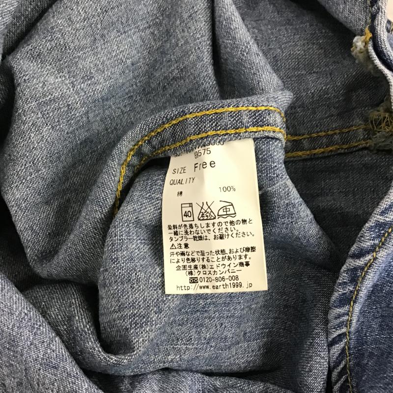 リー Lee ワンピース ミニスカート FREE 無地 水色 / ライトブルー / レディース USED 古着 中古 10162374
