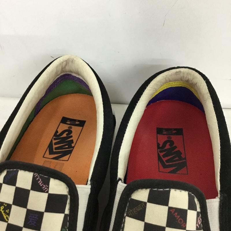 バンズ VANS スリッポン スリッポン 721454 スニーカー 28cm 28.0cm 総柄 白 / ホワイト / white X 黒 / ブラック / black メンズ USED 古着 中古 10162389