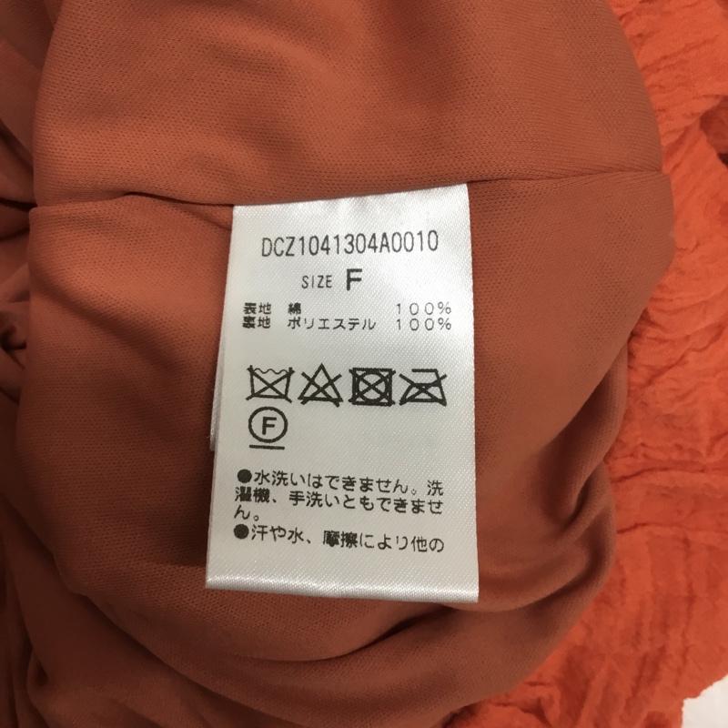 ディスコート Discoat カットソー 七分袖 M 無地 橙 / オレンジ / orange レディース USED 古着 中古 10162413