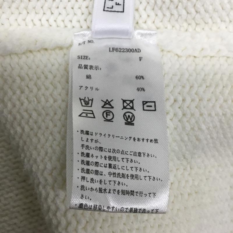 ローリーズファーム LOWRYS FARM ニット、セーター 七分袖 FREE 無地 白 / ホワイト / white レディース USED 古着 中古 10162419