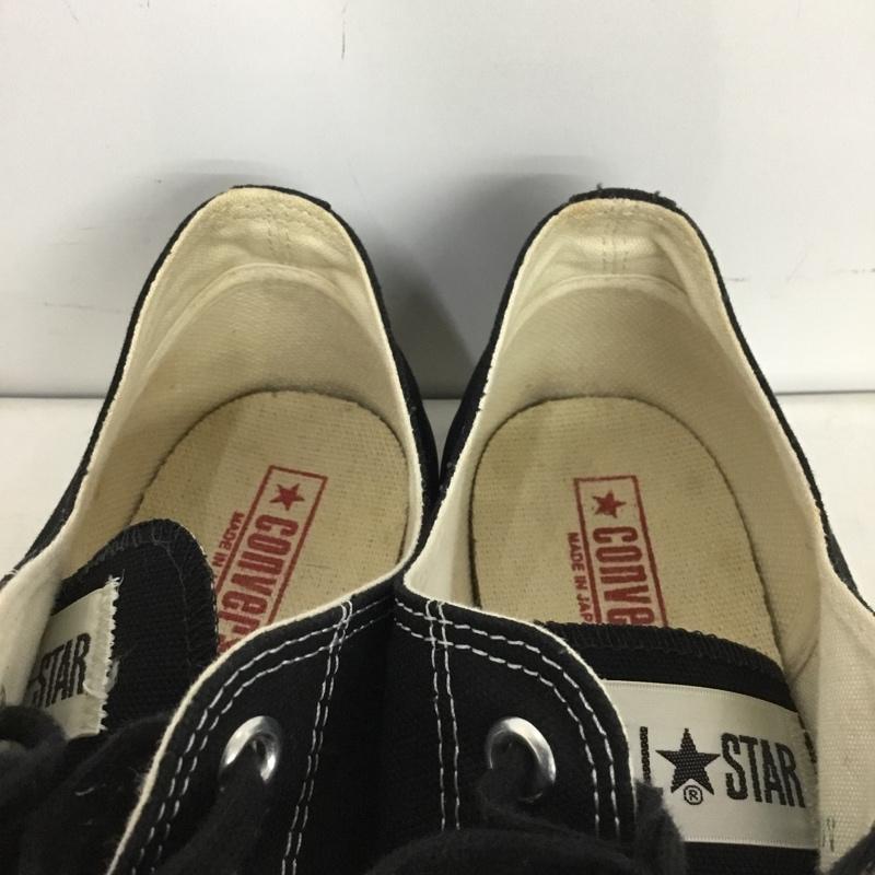 コンバース CONVERSE スニーカー スニーカー 7UH01 MADE IN JAPAN ローカット 9.5 箱有 US:9.5 ロゴ、文字 黒 / ブラック / black メンズ USED 古着 中古 10162469