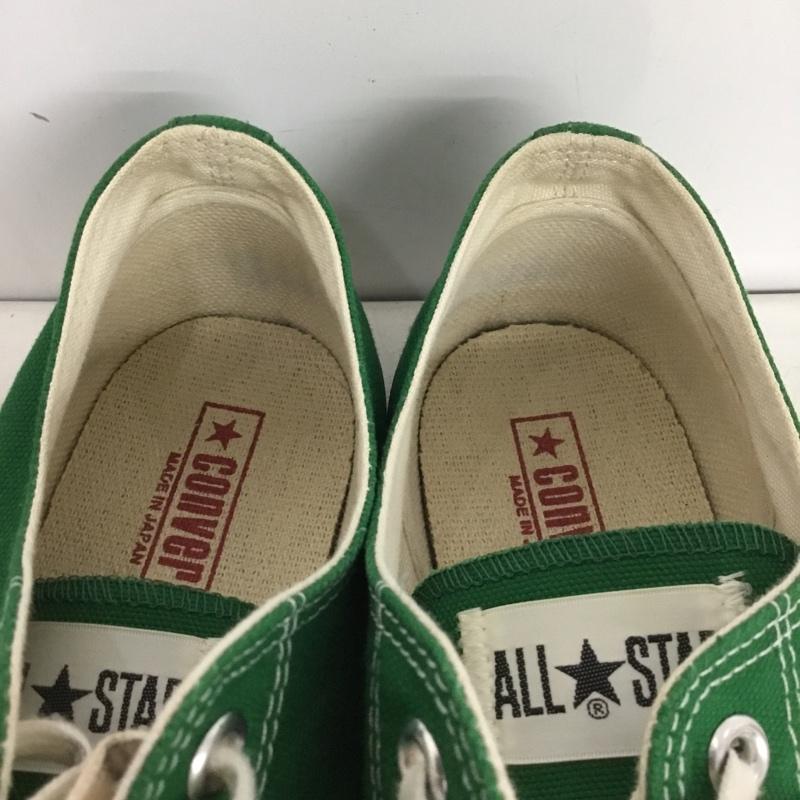 コンバース CONVERSE スニーカー スニーカー 9OH01 MADE IN JAPAN ALL STAR J OX 9.5 箱有 US:9.5 ロゴ、文字 緑 / グリーン / green X 白 / ホワイト / white メンズ USED 古着 中古 10162479
