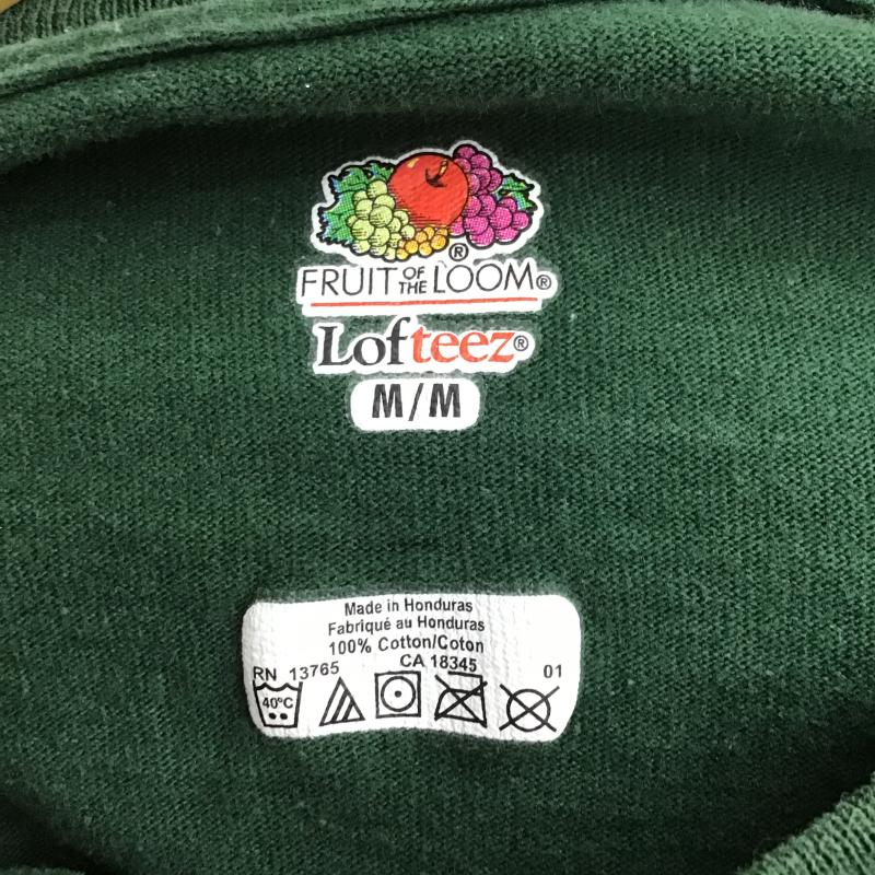 フルーツオブザルーム FRUIT OF THE LOOM カットソー 長袖 長袖カットソー 無地カットソー クルーネック M 無地 緑 / グリーン / green メンズ USED 古着 中古 10162676