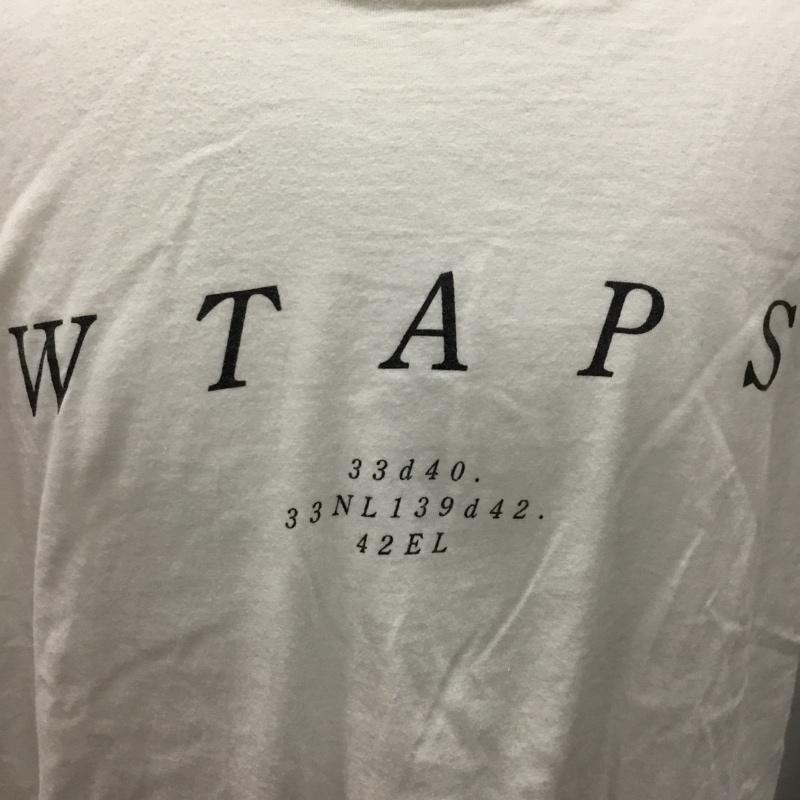 ダブルタップス WTAPS Tシャツ 半袖 半袖カットソー プリントTシャツ クルーネックカットソー 3 ロゴ、文字 白 / ホワイト / メンズ USED 古着 中古 10114847