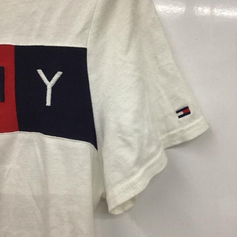 トミーヒルフィガー TOMMY HILFIGER Tシャツ 半袖 クルーネック S ロゴ、文字 白 / ホワイト / X 赤 / レッド / X 紺 / ネイビー / レディース USED 古着 中古 10121131