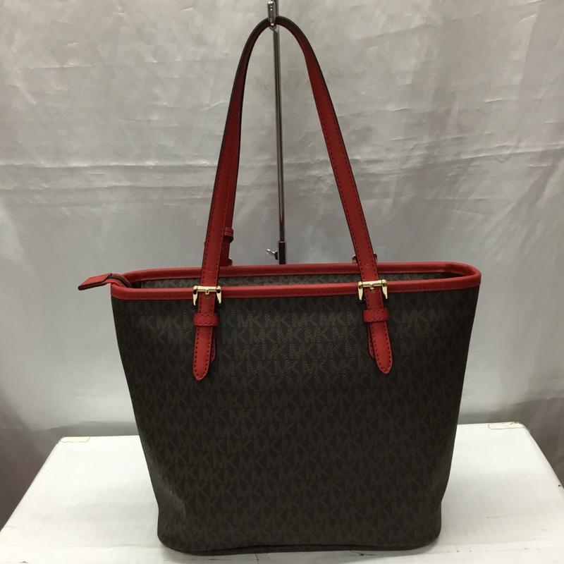 マイケルコース MICHAEL KORS トートバッグ トートバッグ 30S7GTTT8B 総柄 茶 / ブラウン / X 赤 / レッド / レディース USED 古着 中古 10117615