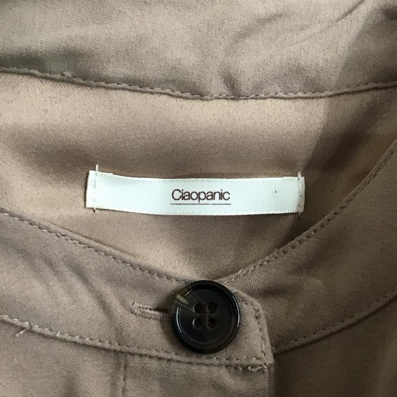 チャオパニック CIAOPANIC ワンピース ロングスカート 長袖シャツワンピース ロングワンピース 前開き FREE 無地 茶 / ブラウン / レディース USED 古着 中古 10119055
