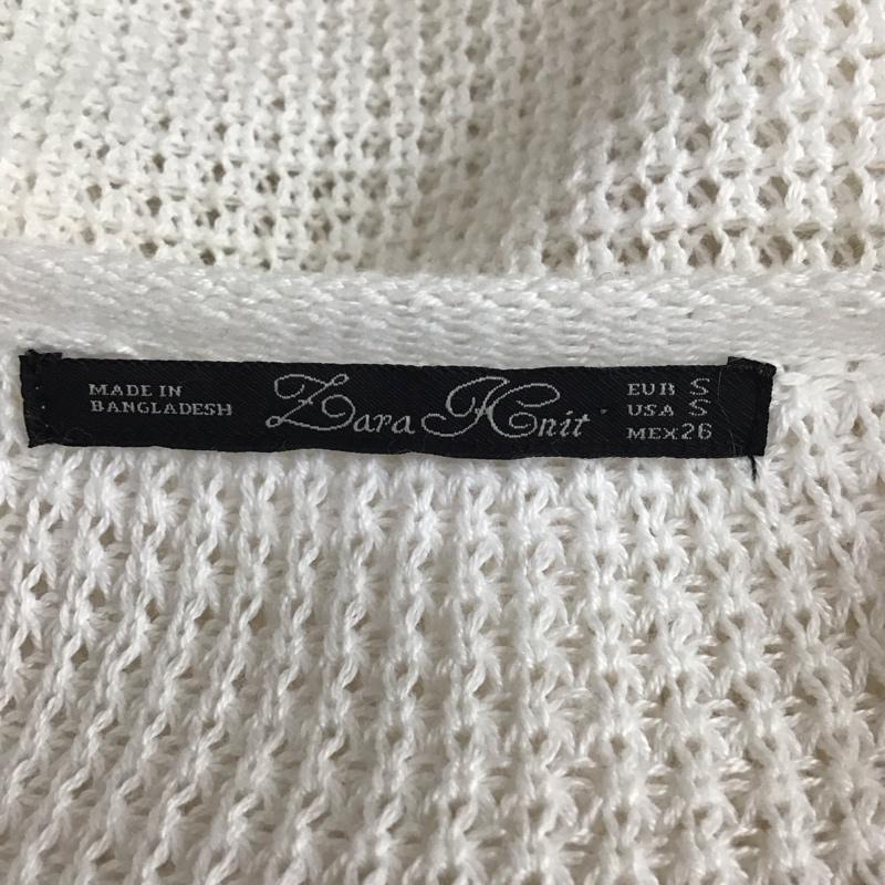 ザラ ZARA ニット、セーター 七分袖 S 無地 白 / ホワイト /  レディース USED 古着 中古 10115904