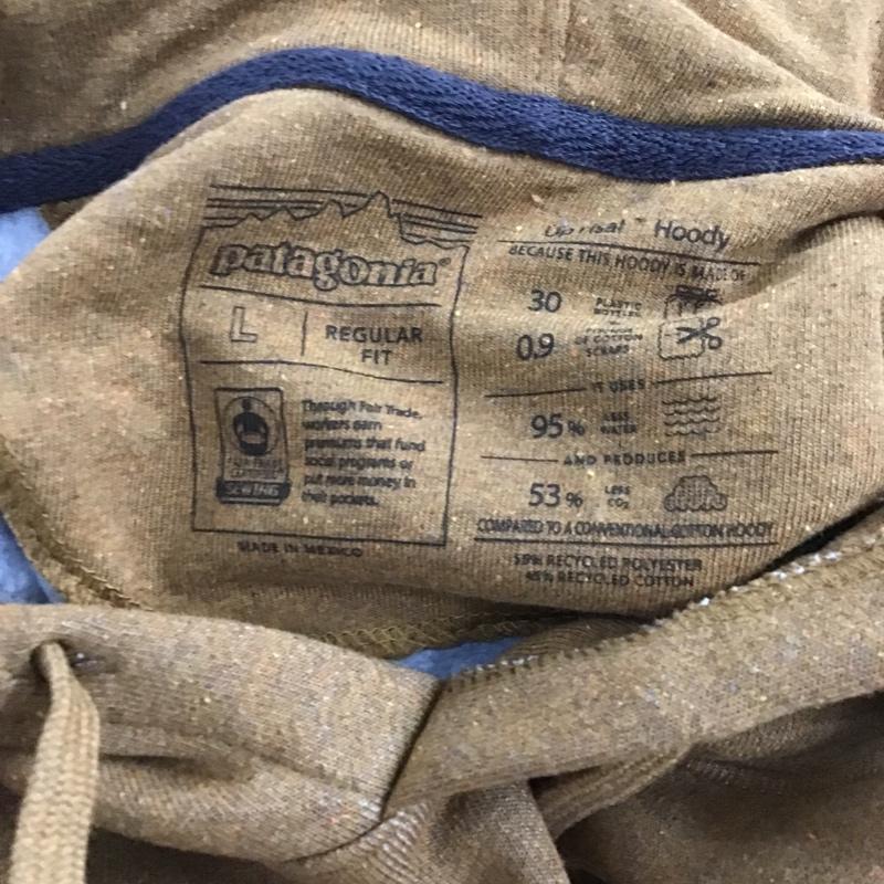 パタゴニア patagonia パーカー 長袖 フーディ L 無地 X プリント 茶 / ブラウン / メンズ USED 古着 中古 10105994