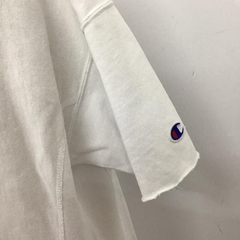 チャンピオン Champion ワンピース ひざ丈スカート CW-P311 REVERSE WEAVE 半袖 カットソー M ロゴ、文字 白 / ホワイト /  レディース USED 古着 中古 10113986