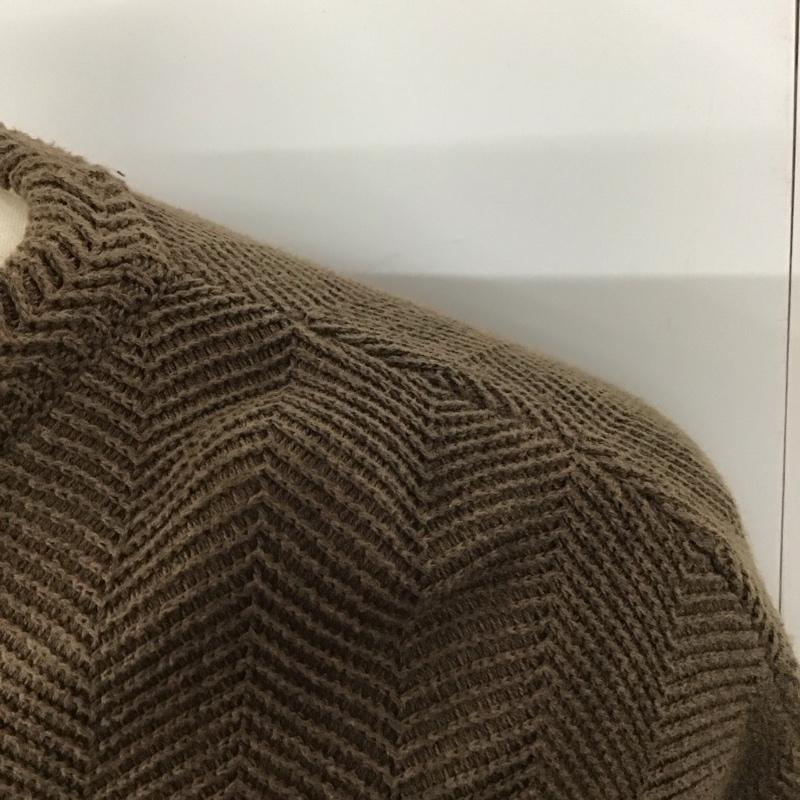 チャップス CHAPS ニット、セーター 長袖 長袖ニットカットソー ニット セーター クルーネックニット XXL ストライプ 茶 / ブラウン / メンズ USED 古着 中古 10124601