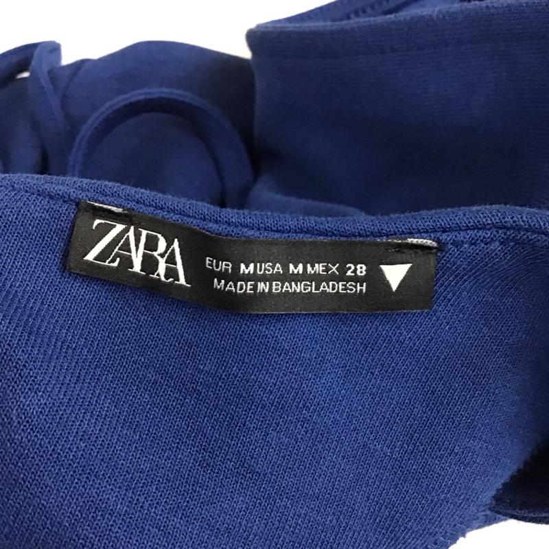 ザラ ZARA タンクトップ タンクトップ タンクトップ ノースリーブカットソー M 無地 青 / ブルー / レディース USED 古着 中古 10115978