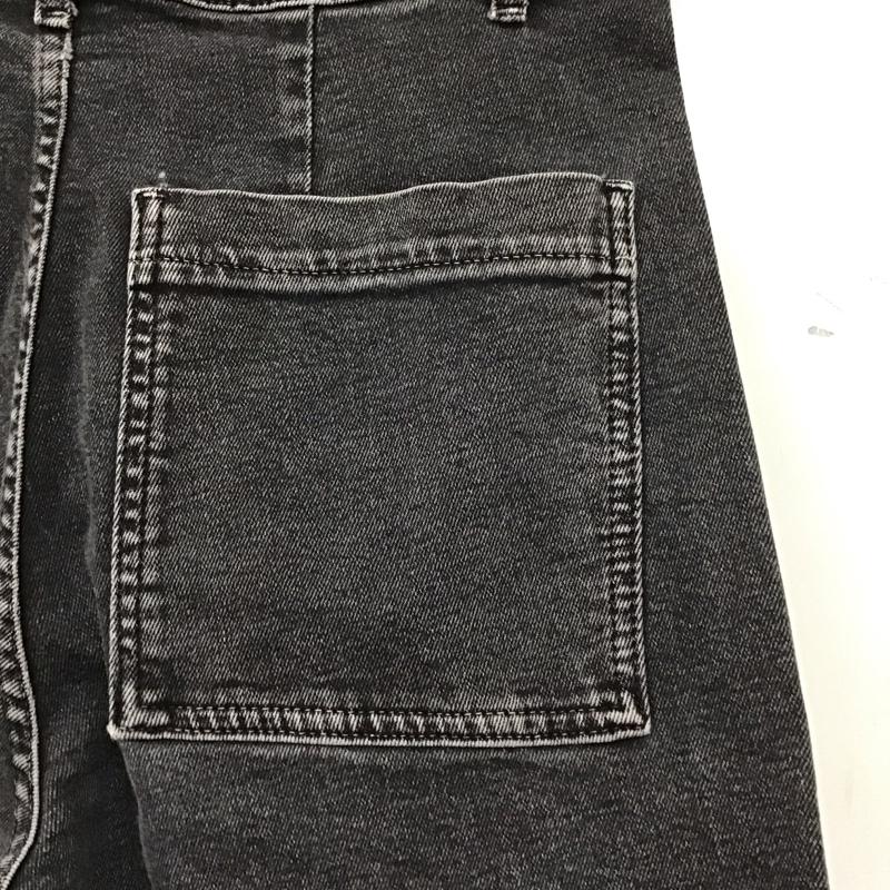 ザラ ZARA パンツ デニム、ジーンズ デニムパンツ ワイドパンツ カジュアルパンツ ストレッチパンツ 40インチ 無地 黒 / ブラック / レディース USED 古着 中古 10135591