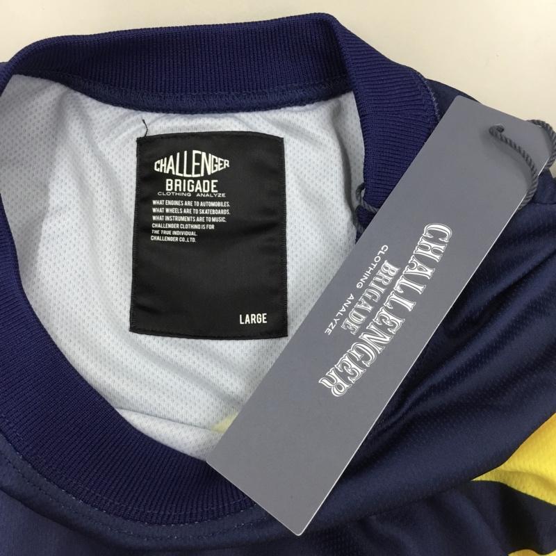 チャレンジャー CHALLENGER カットソー 長袖 CLG-CS 022-003 Gary YAMAMOTO LS WARM UP TEE タグ付き L ロゴ、文字 白 / ホワイト / X 黄 / イエロー / X 紺 / ネイビー /  メンズ USED 古着 中古 10109676