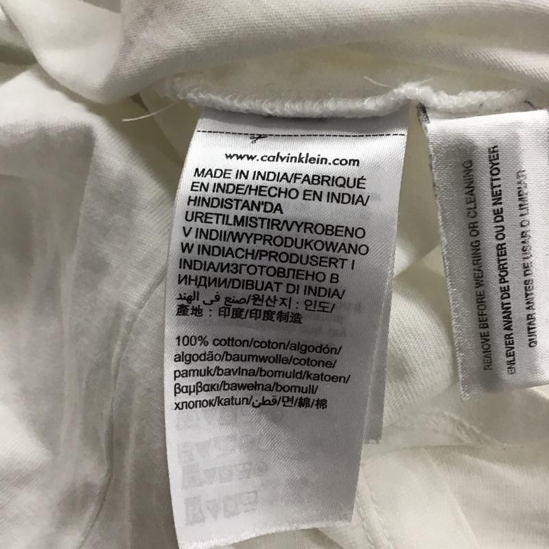 カルバン・クライン Calvin Klein Tシャツ 長袖 XS ロゴ、文字 X プリント 白 / ホワイト / レディース USED 古着 中古 10129632