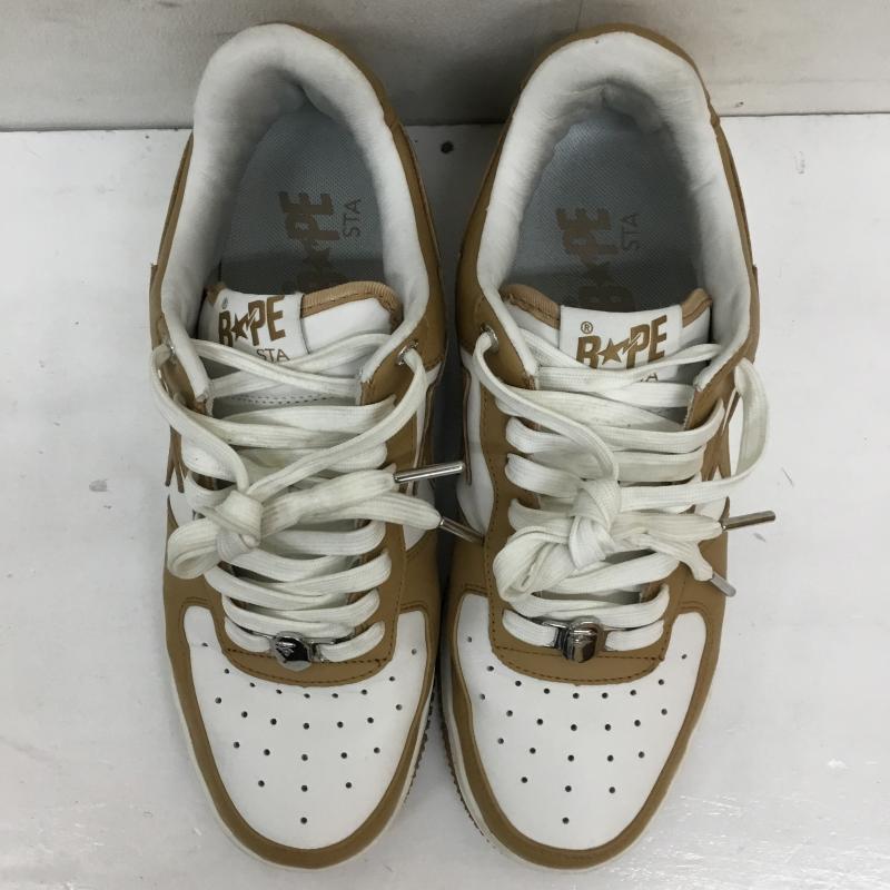 アベイシングエイプ A BATHING APE スニーカー スニーカー 1I70191007 27.5cm ロゴ、文字 茶 / ブラウン / X 白 / ホワイト / メンズ USED 古着 中古 10137812