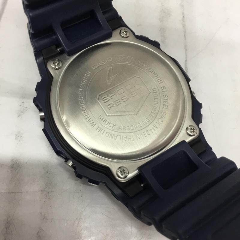 ジーショック G-SHOCK 腕時計 デジタル DW-5600RB 箱有 ロゴ、文字 紺 / ネイビー / メンズ USED 古着 中古 10106515