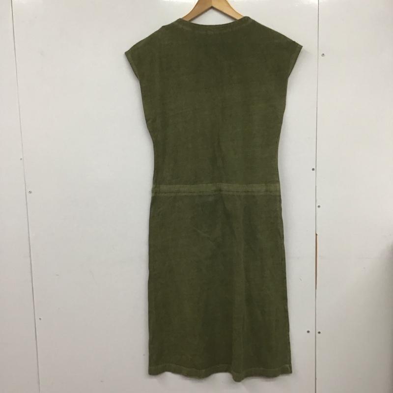 グッドオン Good On ワンピース ひざ丈スカート S 無地 カーキ / カーキ / レディース USED 古着 中古 10133879