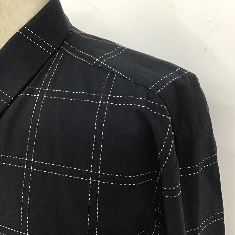 ヒューゴボス HUGO BOSS シャツ、ブラウス 長袖 長袖シャツ チェックシャツ カラーシャツ 長袖カットソー L チェック 紺 / ネイビー /  メンズ USED 古着 中古 10110388
