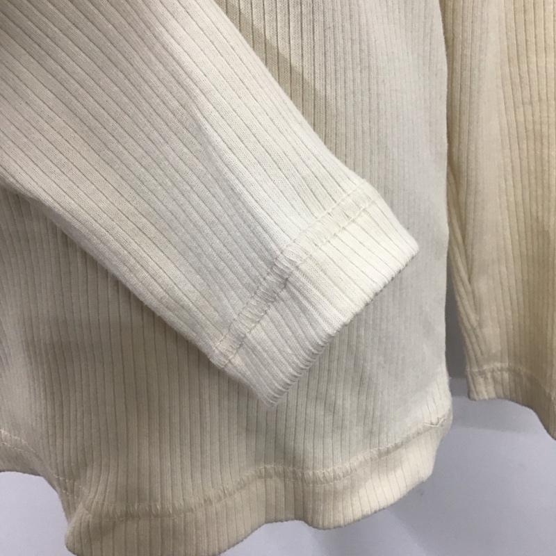 ジーナシス JEANASIS カットソー 長袖 JS063798CF ハーフジップ リブ FREE 無地 アイボリー / アイボリー / レディース USED 古着 中古 10123211