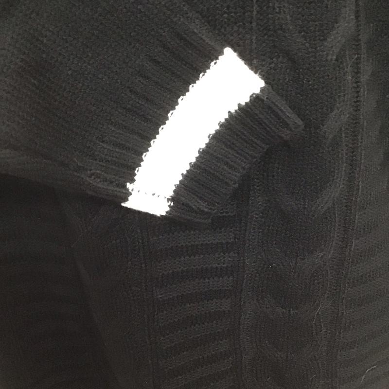 フックバイロックミー Hook By RockME ニット、セーター 長袖 長袖セーター ニットカットソー Vネックニット リブニットカットソー M ロゴ、文字 黒 / ブラック / メンズ USED 古着 中古 10107459